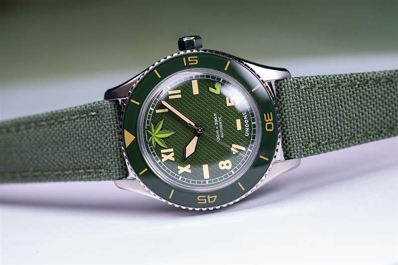 「國外小眾手表」昂當(dāng)UNDONE.420綠色葉子表盤手表-復(fù)刻表