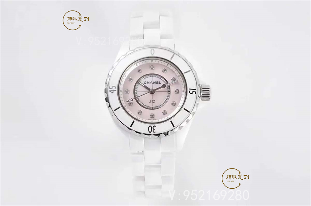 XF廠香奈兒J12系列陶瓷石英女士復刻表粉盤做工怎么樣-復刻表
