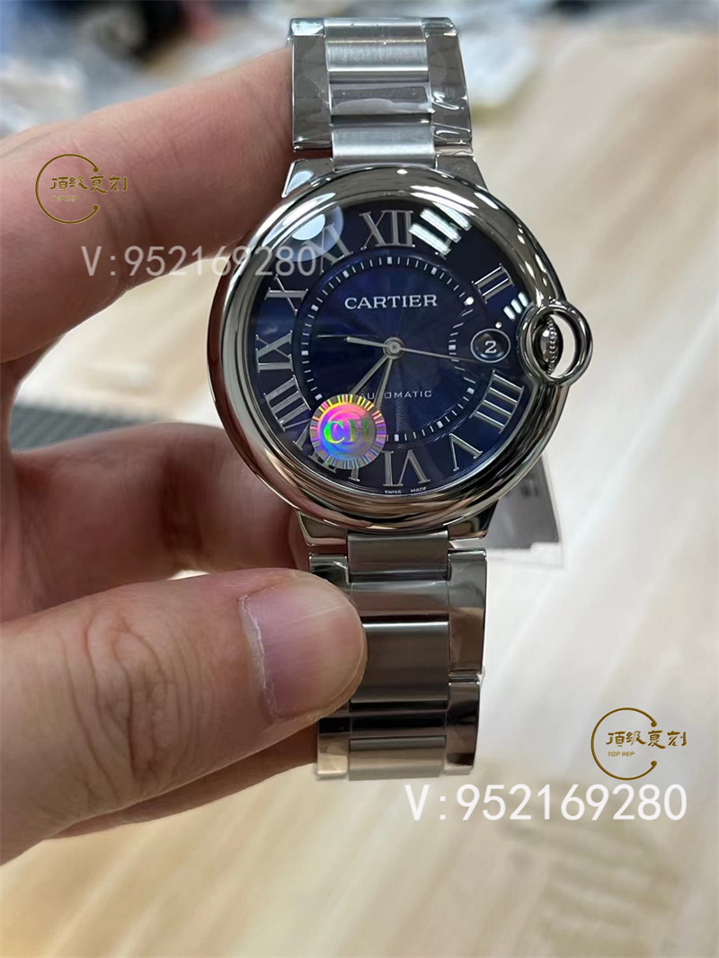 CH廠卡地亞40mm藍氣球快拆表帶做工值得入手嗎-復刻表