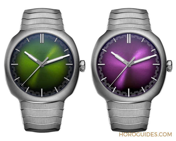 青龍升級回歸、夢幻紫色同步亮相|H. MOSER & CIE. Streamliner Centre Seconds Matrix Green-復(fù)刻表