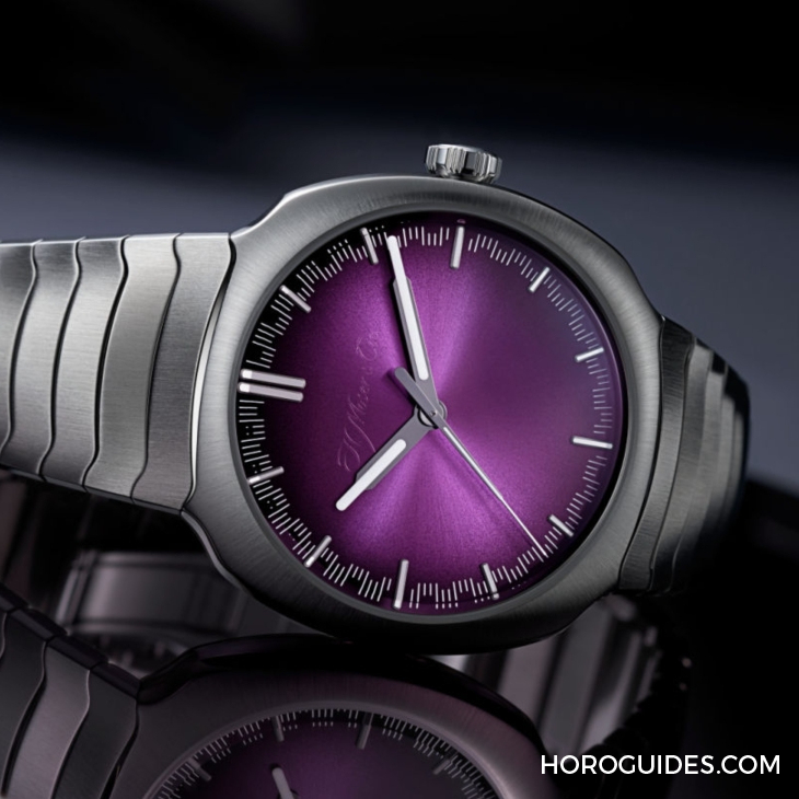 青龍升級回歸、夢幻紫色同步亮相|H. MOSER & CIE. Streamliner Centre Seconds Matrix Green-復(fù)刻表