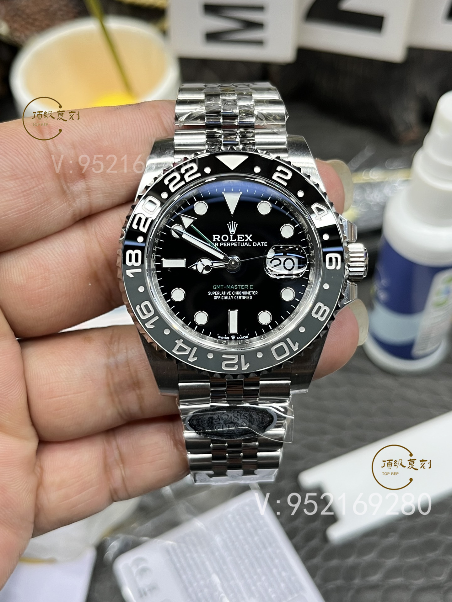 C廠Clean廠勞力士格林尼治黑灰皮蛋圈GMT小綠針腕表詳細評測-復(fù)刻表