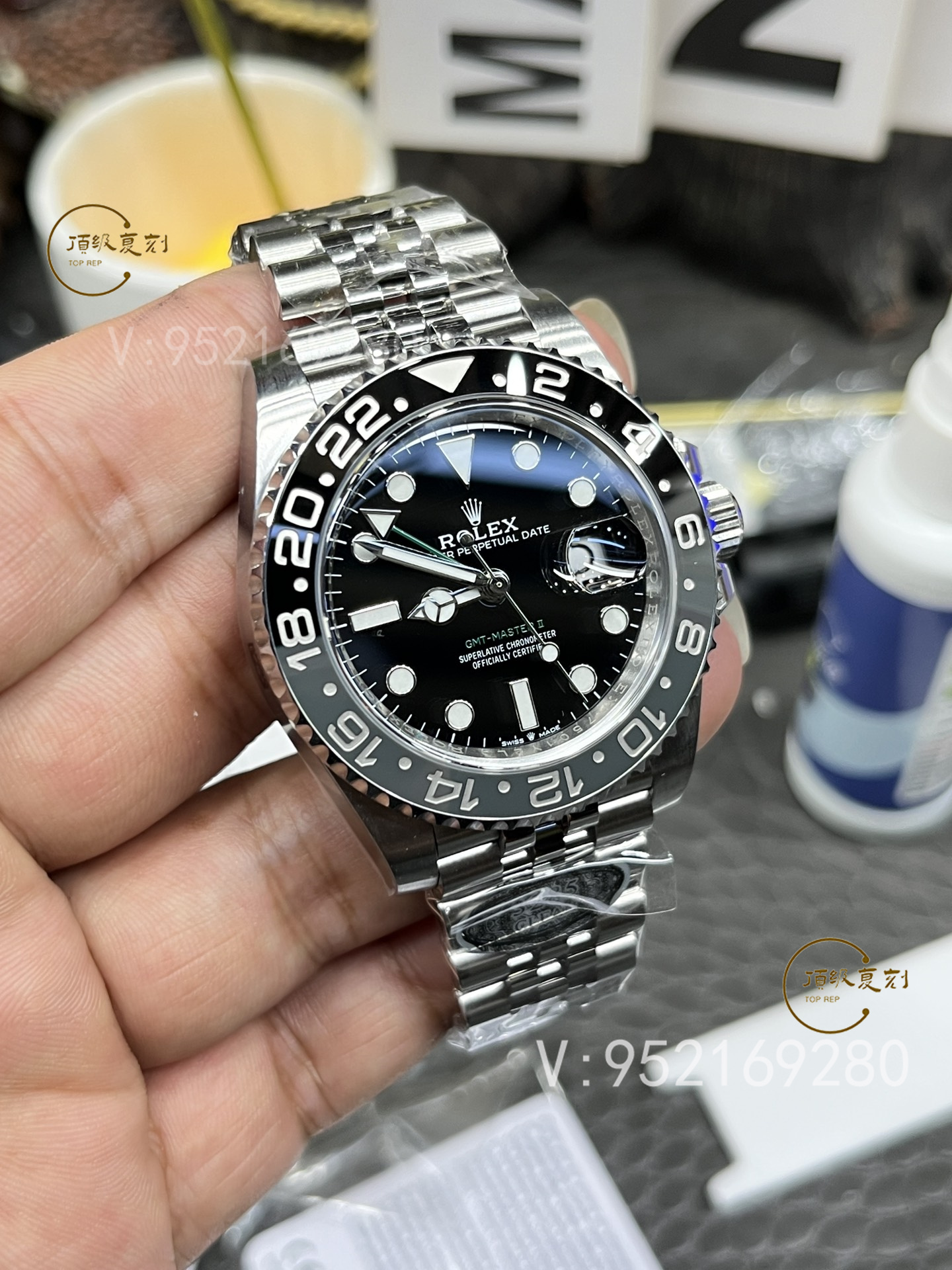 C廠Clean廠勞力士格林尼治黑灰皮蛋圈GMT小綠針腕表詳細評測-復(fù)刻表