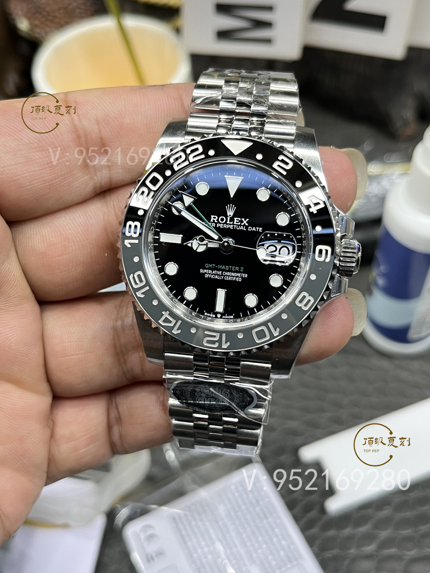 C廠Clean廠勞力士格林尼治黑灰皮蛋圈GMT小綠針腕表詳細評測-復(fù)刻表